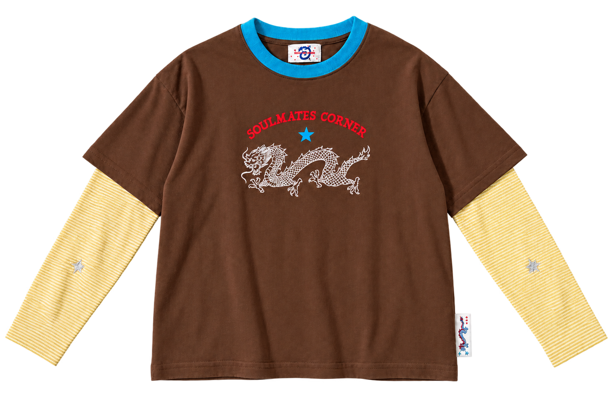 Starbound Dragon Layered Tee - Cocoa